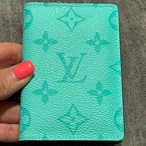 Louis Vuitton Taiga Taigarama Miami Green Monogram Pocket Card Holder